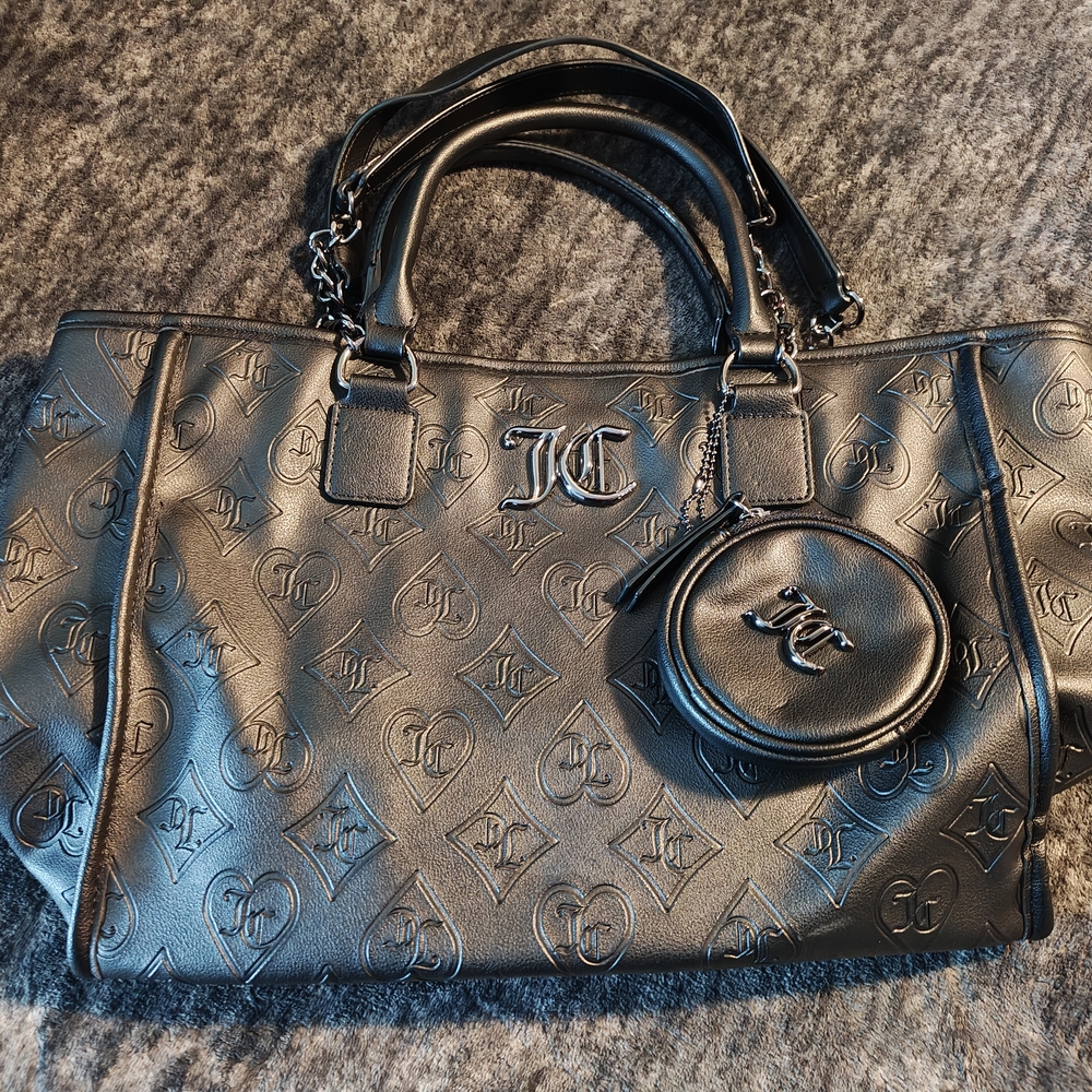 Black Monogram Tote Bag